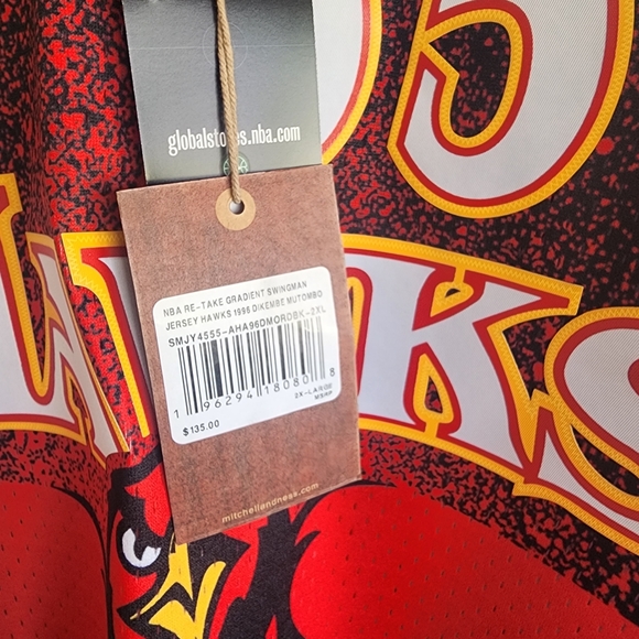 Dikembe Mutombo Atlanta Hawks Mitchell & Ness NBA 1996-1997 Authentic Jersey HWC - Picture 6 of 8